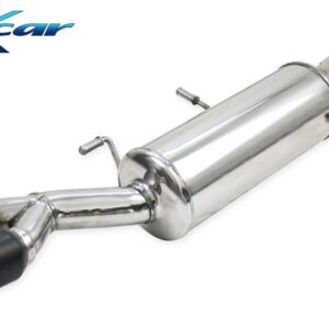 INOX CAR - POSTERIORE CON USCITA 2 X DIAM. 80 X-RACE BLACK MATT PEUGEOT 308 (1° serie) 1.6 THP GTI (200CV) 2011-2013
