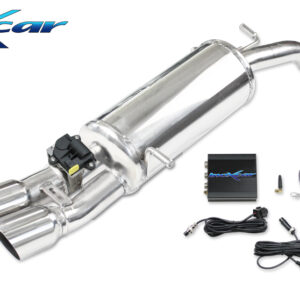INOX CAR - POSTERIORE SILENZIATO CON USCITA 2 X DIAM. 80 RACING + VALVOLA CON MONTORINO ELETTRICO + TELECOMANDO PEUGEOT 208 GTI 30TH 1.6 16V TURBO (208CV) 2015