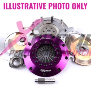 Xtreme Performance - 200mm Rigid Ceramic Twin Plate Clutch Kit Incl Flywheel 1200Nm