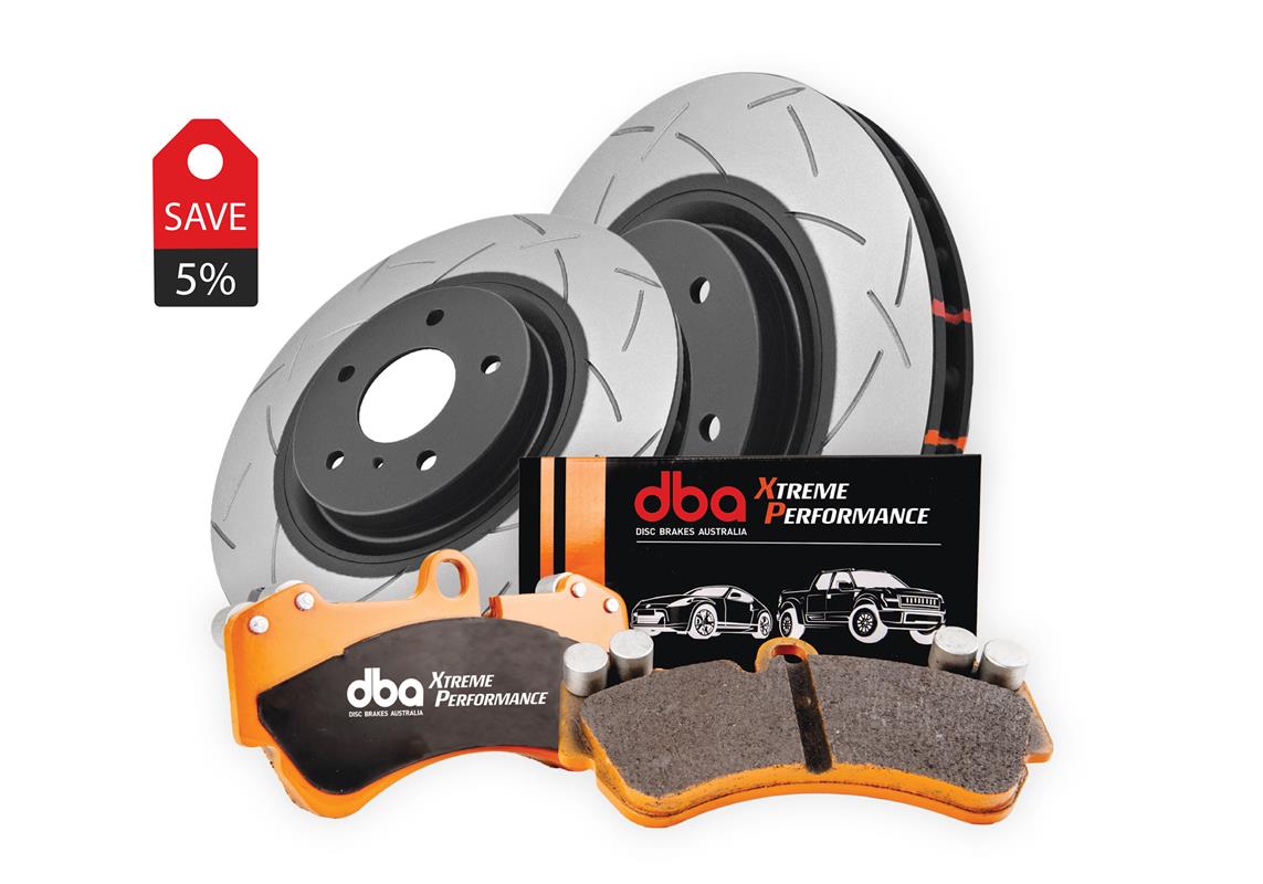 Brake Kit - 4000 Series T3 Slotted & Xtreme Performance Brake Pads (2x DBA43342S + DB15003XP)