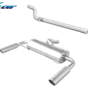 INOX CAR - TUBO CENTRALE DIRETTO + POSTERIORE CON USCITA DIAM. 76 RACING DX+SX RENAULT CLIO 3 RS 2.0 16V (197CV) / RS GORDINI 2006-2009