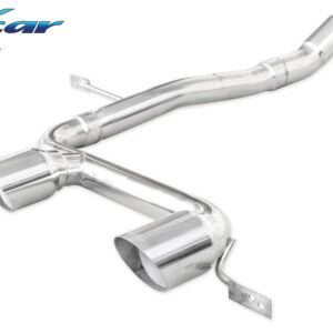INOX CAR - POSTERIORE SENZA SILENZIATORE CON USCITA CENTRALE 2 X DIAM.80 RACING RENAULT MEGANE II 2.0 16V RS TURBO (225CV) 2004