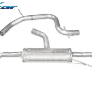 INOX CAR - TUBO CENTRALE DIRETTO + POSTERIORE CON USCITA DIAM. 100 RACING DX+SX VOLKSWAGEN GOLF 6 2.0 TSI GTI (210CV) 2009