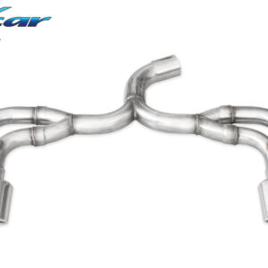 INOX CAR - POSTERIORE SENZA SILENZIATORE CON USCITA 2 X OVALE VOLKSWAGEN GOLF 7 2.0 R TSI (300CV) 2014
