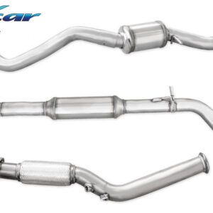 INOX CAR - TUBO SOSTITUZIONE 2 CATALIZZATORE + TUBO CENTRALE SILENZIATO + POSTERIORE REANULT CLIO 4 RS 1.6 TURBO (200CV) 2013