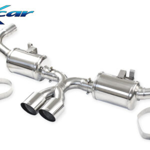 INOX CAR - POSTERIORE CON USCITA CENTRALE 2 X DIAM. 90 RACING PORSCHE CAYMAN (SERIE 718) S 2.5I TURBO (350CV) 2016