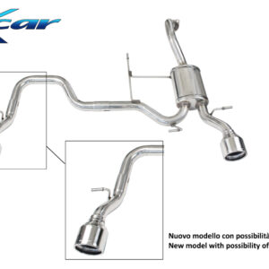 INOX CAR - POSTERIORE CON USCITA DIAM. 102 DX+SX SUZUKI SWIFT SPORT HYBRID 1.4 (129CV) 2020