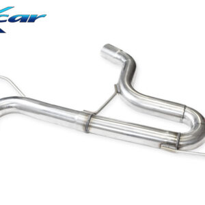INOX CAR - POSTERIORE SENZA SILENZIATORE CON USCITA 2 X 80 RACING VOLKSWAGEN GOLF 5 2.0 TFSI GTI (200CV-230CV) 2004