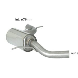 RAGAZZON - CENTRALE SILENZIATO - VOLKSWAGEN GOLF Mk6 – 2.0 GTI TSI (155 / 173kW) ø76mm 2009>