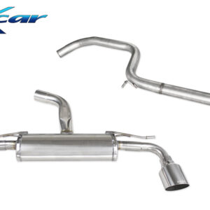 INOX CAR - TUBO CENTRALE DIRETTO + TERMINALE CON USCITA DIAM.114 RACING DX+SX VOLKSWAGEN GOLF 7.5 2.0 GTI (245CV) 2017