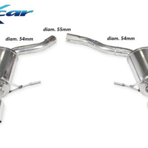 INOX CAR - POSTERIORE SILENZIATO CON USITA 2 X DIAM. 100 RACING DX+SX PORSCHE MACAN 2.0 TFSI (245CV) 2019-2020