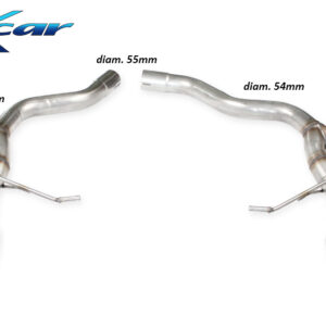 INOX CAR - POSTERIORE SENZA SILENZIATORE CON USITA 2 X DIAM. 100 RACING DX+SX PORSCHE MACAN 2.0 TFSI (245CV) 2019-2020