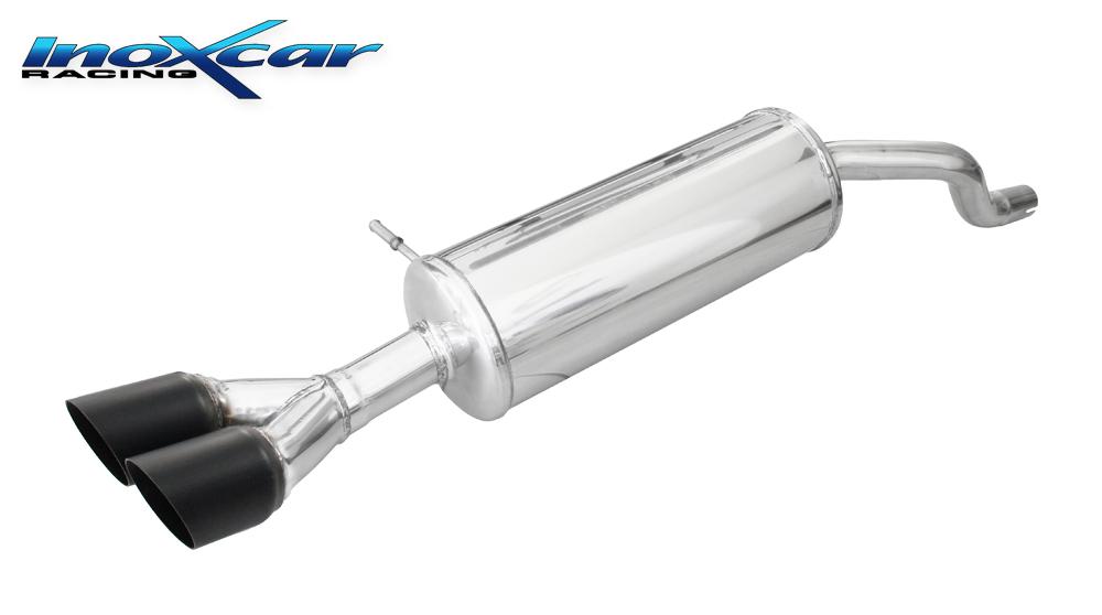 INOX CAR - POSTERIORE CON USCITA 2 X DIAM.80 RACING BLACK CERAMIC RENAULT CLIO 4 1.5 DCI (100CV) 2012