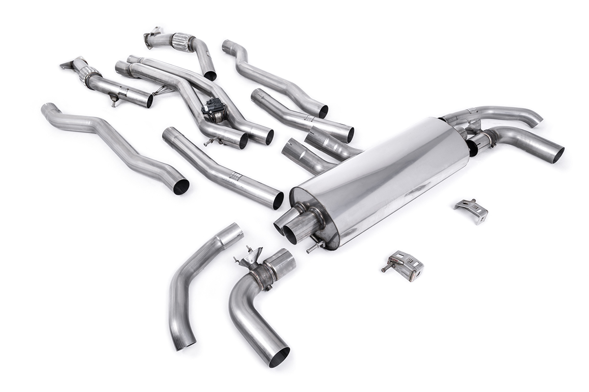 MILLTEK - SSXAU1025 - Audi SQ7 4.0 V8 TT / SQ8 4.0 V8 Bi-Turbo (Equipped Vehicles Pre LCI) 2021>2026 Cat-back + Particulate Filter-back