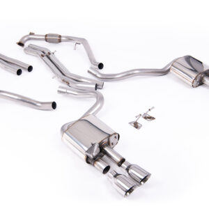 MILLTEK - SSXAU1113 - Audi  S5  3.0 V6 Turbo Coupe/Sportback B9 (Sport Diff Models Only & WITH Brace Bars) - Left Hand Drive Cars Only 2017>2026  Cat-back