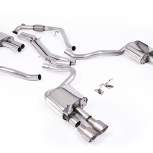 MILLTEK - SSXAU1122 - Audi  S5  3.0 V6 Turbo Coupe/Sportback B9 (Sport Diff Models Only & WITH Brace Bars) - Left Hand Drive Cars Only 2017>2026  Cat-back