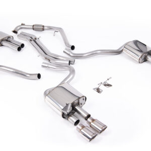MILLTEK - SSXAU1125 - Audi  S5  3.0 V6 Turbo Coupe/Sportback B9 (Sport Diff Models Only & WITH Brace Bars) - Left Hand Drive Cars Only 2017>2026  Cat-back