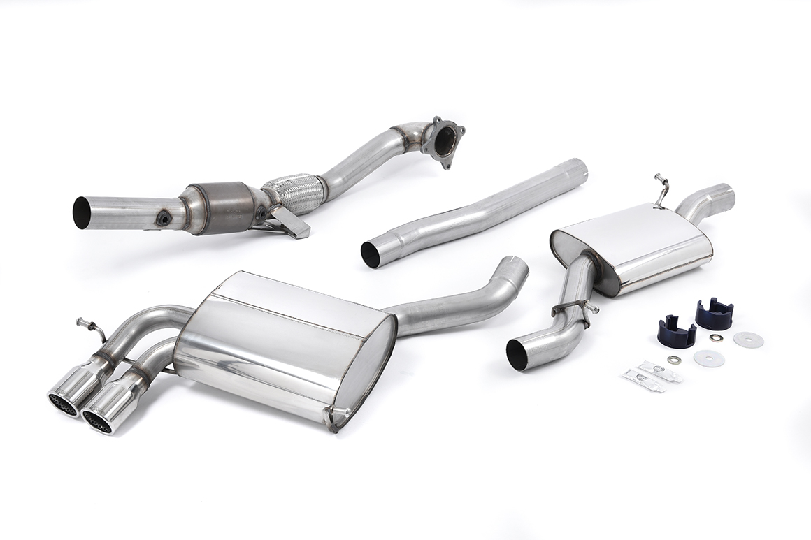 MILLTEK - SSXAU199 - Audi S3 2.0 T quattro Sportback 8P 2007>2012 Turbo-back including Hi-Flow Sports Cat