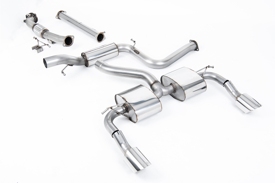 MILLTEK - SSXFD088 - Ford Focus MK2 RS 2.5T 305PS 2009>2010 Turbo-back excluding Hi-Flow Sports Cat