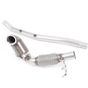 MILLTEK - SSXVW513 - Audi S3 2.0 TFSI / Seat Ateca Cupra 300 4Drive – Seat Leon ST Cupra 300 / Volkswagen Golf Mk7.5 R 2.0 TSI 300PS – T-Roc R 2.0TSI 300ps (GPF Equipped Models Only) 2019>2026 Large Bore Downpipe and Hi-Flow Sports Cat