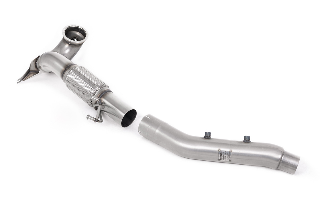 MILLTEK - SSXVW666 - Cupra Leon-Formentor 2.0TSI 245ps / Skoda Octavia vRS 2.0 TSI 245PS / Volkswagen Golf Mk8 GTi 245-300ps – Golf Mk8.5 GTi 265-300ps (OPF/GPF Equipped Models Only) 2020>2026 Large-bore Downpipe and De-cat