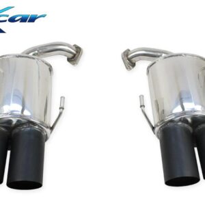 INOX CAR - POSTERIORE CON USCITA 2 X DIAM.100 RACING BLACK CERAMIC DX+SX SUBARU IMPREZA 4WD 2.5T WRX STI 10MY (300CV) 2010