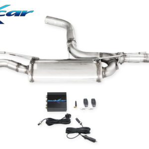 INOX CAR - POSTERIORE CON USCITA DIAM. 100 X-RACE DX+SX + VALVOLA CON MOTORINO ELETTRICO + TELECOMANDO VOLKSWAGEN GOLF 7 2.0 TSI GTI CLUBSPORT (265CV-310CV) 2016