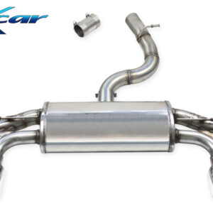 INOX CAR - POSTERIORE CON USCITA 2 X DIAM. 102 DX+SX + VALVOLE CON MONTAGGIO MOTORINI ELETTRICI DI SERIE VOLKSWAGEN GOLF 7.5 2.0 R PERFORMANCE (310cv) 2017
