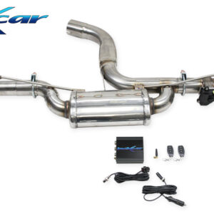 INOX CAR - POSTERIORE CON USCITA DIAM.100 X-RACE DX+SX + VALVOLA CON MOTORINO ELETTRICO + TELECOMANDO VOLKSWAGEN GOLF 8 2.0 GTI (245CV) 2020