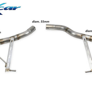 INOX CAR - POSTERIORE SENZA SILENZIATORE DX+SX + VALVOLA CON MONTAGGIO MOTORINO ELETTRICO DI SERIE PORSCHE MACAN 2.0 TFSI (245cv) 2019-2020 CON VALVOLA DI SERIE