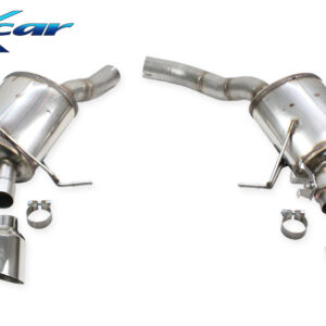 INOX CAR - POSTERIORE SILENZIATO CON USCITA 2 X DIAM. 114 RACING DX+SX + VALVOLA CON MONTAGGIO MOTORINO ELETTRICO DI SERIE PORSCHE MACAN S SERIE 95B.2 3.0 V6 (354cv) (con GPF) 2019-2021
