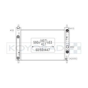 Koyorad XL Aluminium Radiator Part No. KL313986 CHEVROLET CORVETTE C6