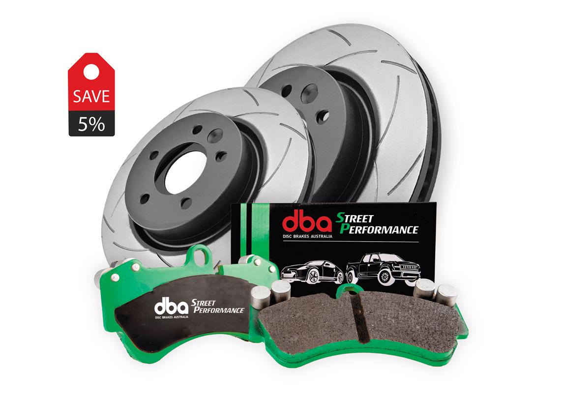 Brake Kit - Street Series T2 Slotted & Street Performance Brake Pads (2x DBA3016S + DB15030SP)