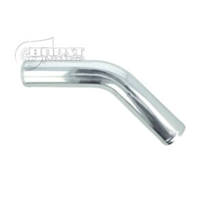 BOOST Products Aluminium Elbow 45° with 63mm Diameter, Mandrel Bend, Polished